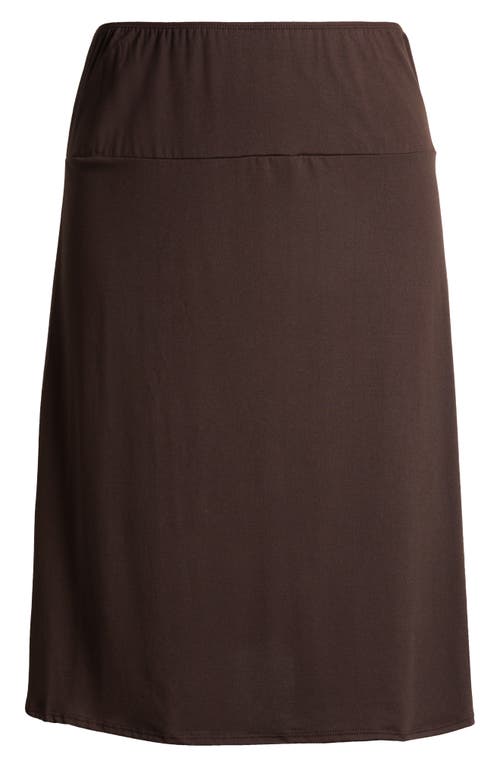 24seven Comfort Apparel A-line Skirt In Brown