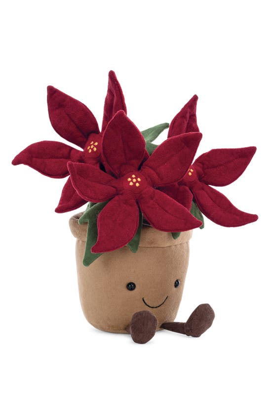 Jellycat Amusable Poinsettia Stuffed Toy In Red
