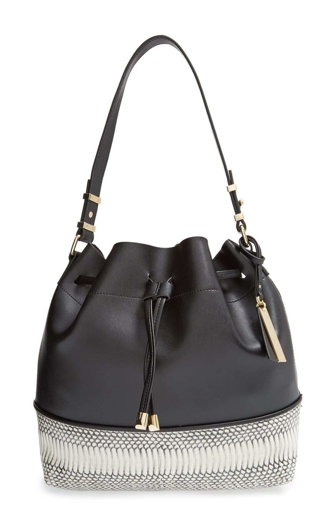 vince camuto drawstring bucket bag