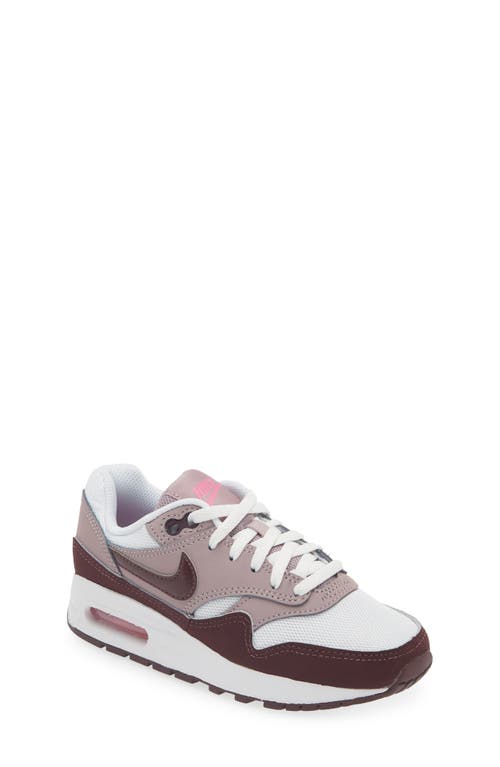 Shop Nike Kids' Air Max 1 Sneaker In White/burgundy/violet Ore