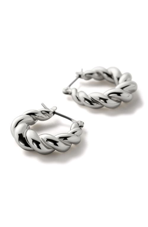 Ana Luisa Twisted Hoop Earrings In Silver
