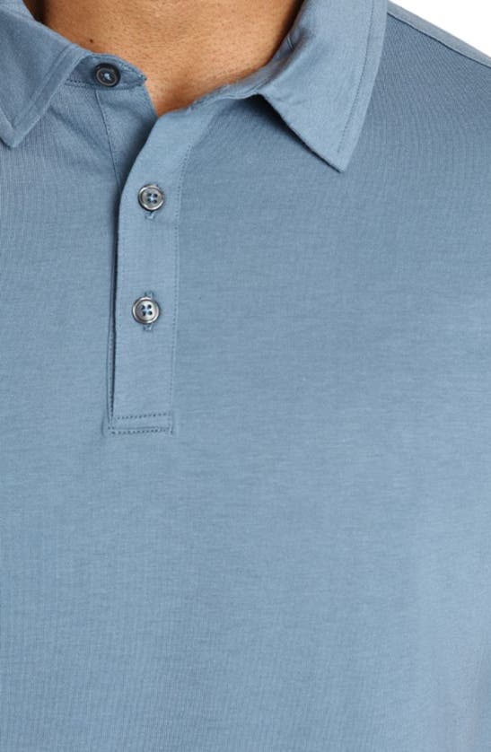 Shop Jachs Solid Pima Cotton Polo In Blue