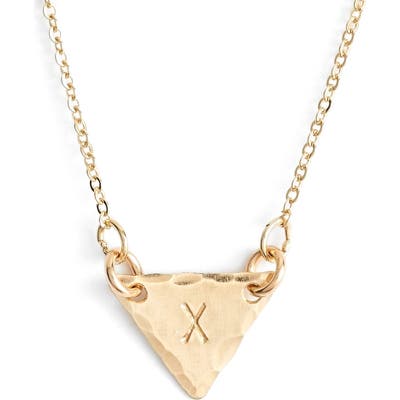 Nashelle 14K-Gold Fill Initial Triangle Necklace