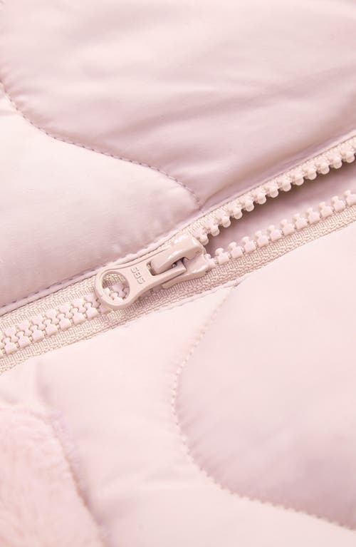 Rokka&rolla Toddler Soft Fleece Lined Puffer Jacket In Pearl Pink