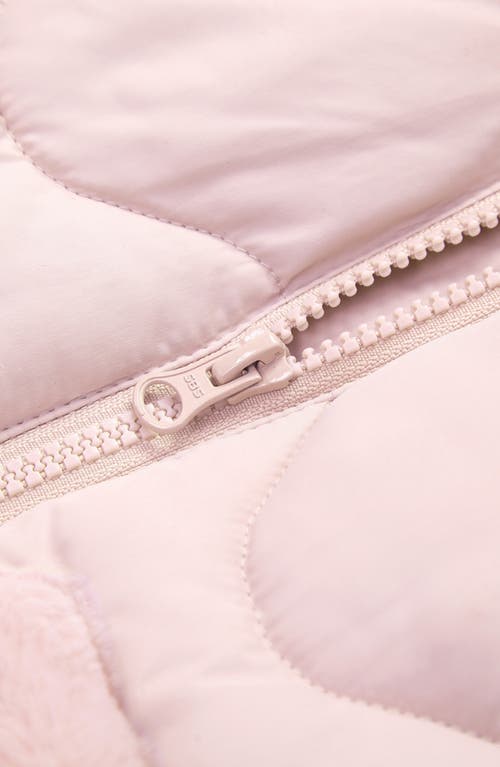 Shop Rokka&rolla Baby Soft Fleece Lined  Puffer Jacket In Pearl Pink