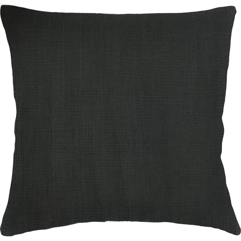 Anaya So Soft Linen Euro Pillow With Down Alternative Insert In Black