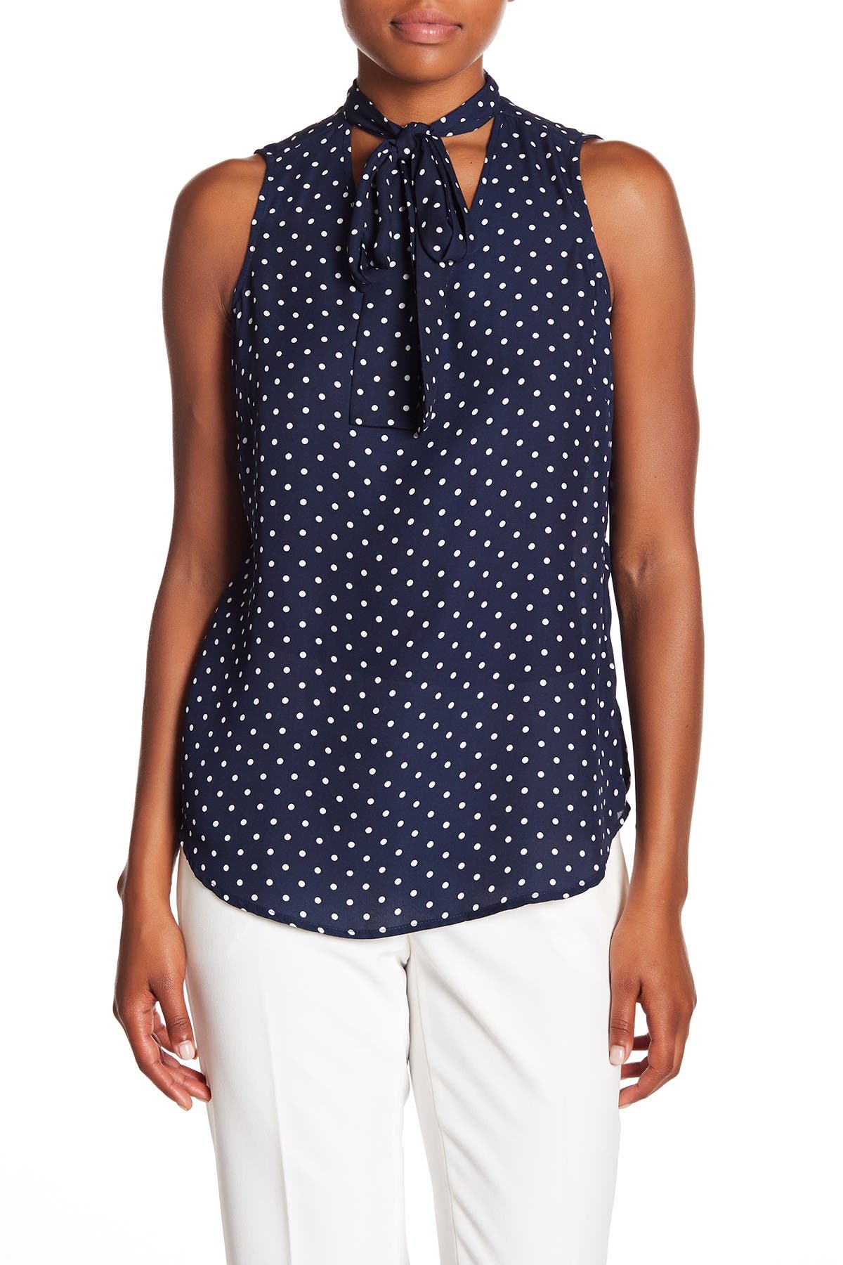 adrianna papell polka dot top