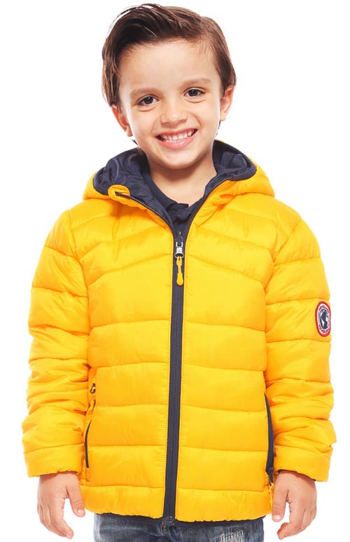 Rokka&rolla Kids' Reversible Lightweight Puffer Jacket In Spectra Yellow