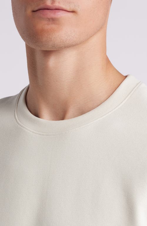 Shop Theory Delroy Double Piqué Crewneck T-shirt In Winter White