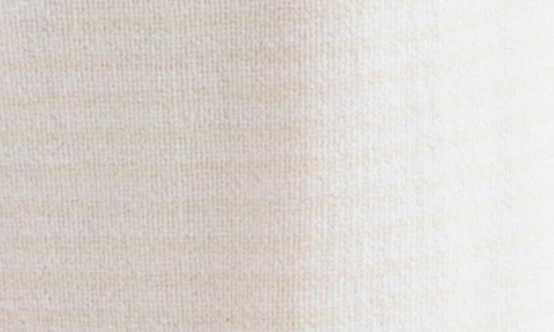 Shop Splendid Bisous Stripe Cotton Blend Crop Drawstring Pants In White Sand/ White