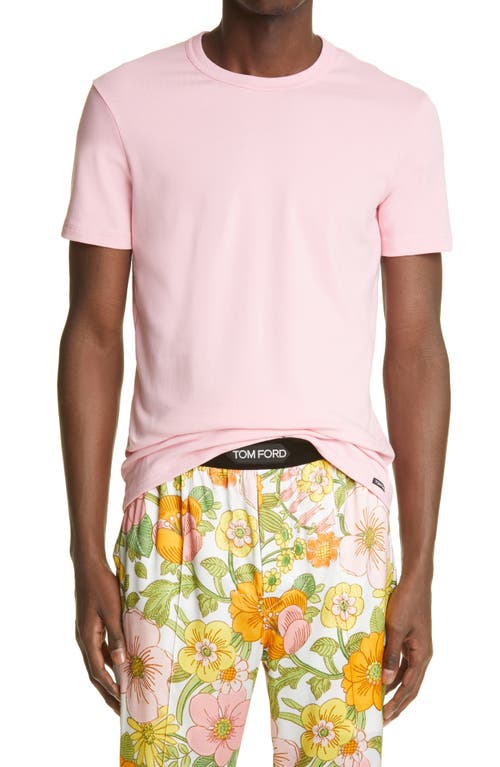 TOM FORD Cotton Jersey Crewneck T-Shirt in Pale Pink at Nordstrom, Size Small
