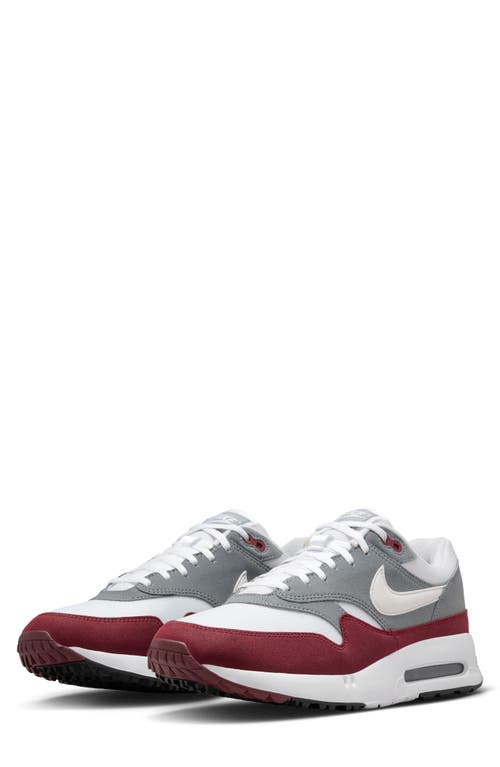 Shop Nike Air Max 1 '86 Og G Waterproof Spikeless Golf Shoe In Red/white/cool Grey