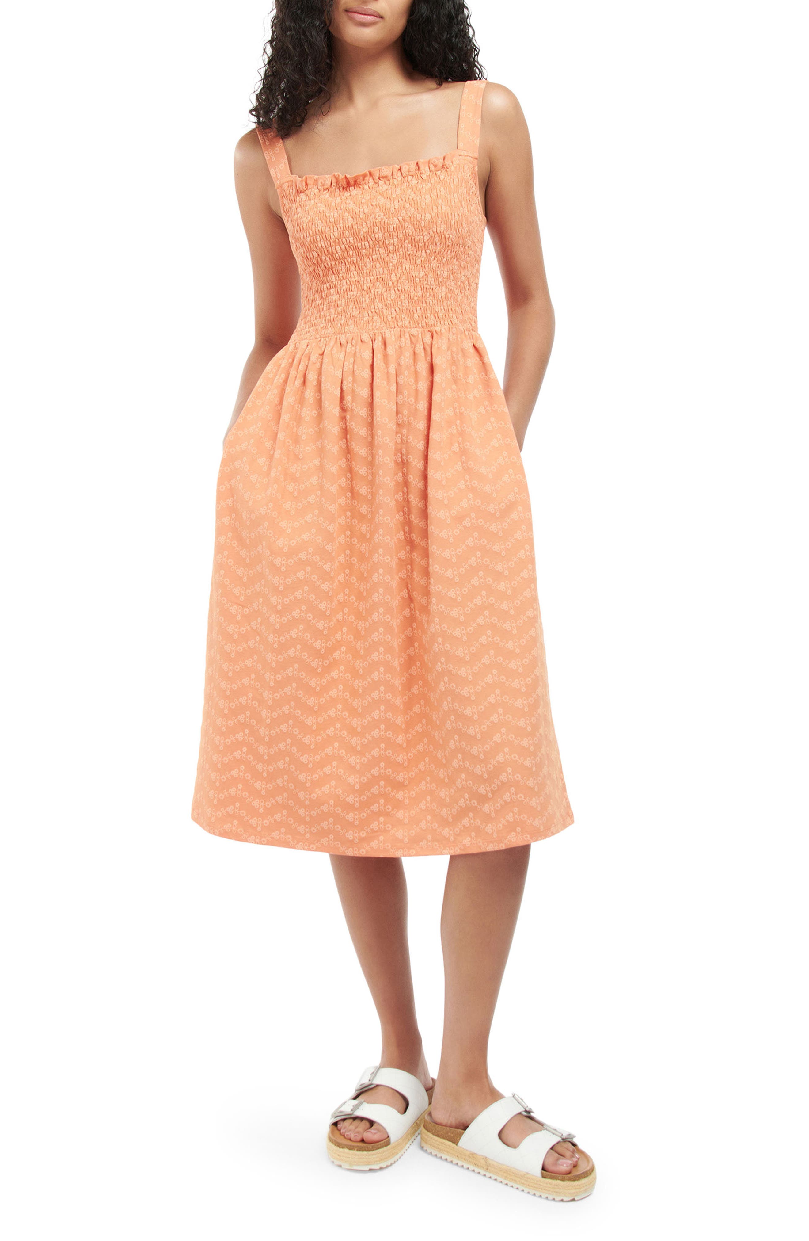 nordstrom peach dress