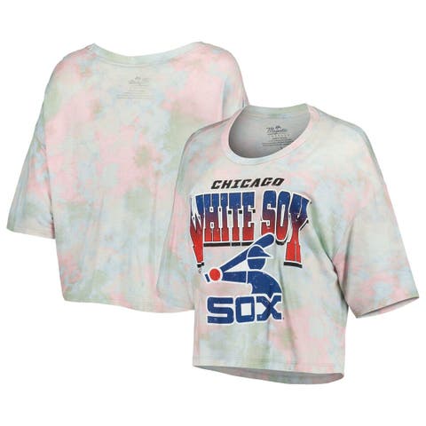 Men's Majestic Threads Cream/Navy Chicago White Sox Cooperstown Collection  Raglan 3/4-Sleeve T-Shirt
