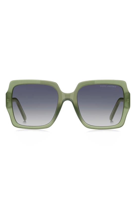 Shop Marc Jacobs 55mm Gradient Square Sunglasses In Green/ Grey Shaded Blue