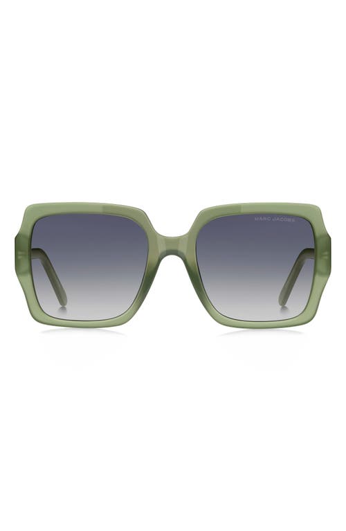 Shop Marc Jacobs 55mm Gradient Square Sunglasses In Green/grey Shaded Blue