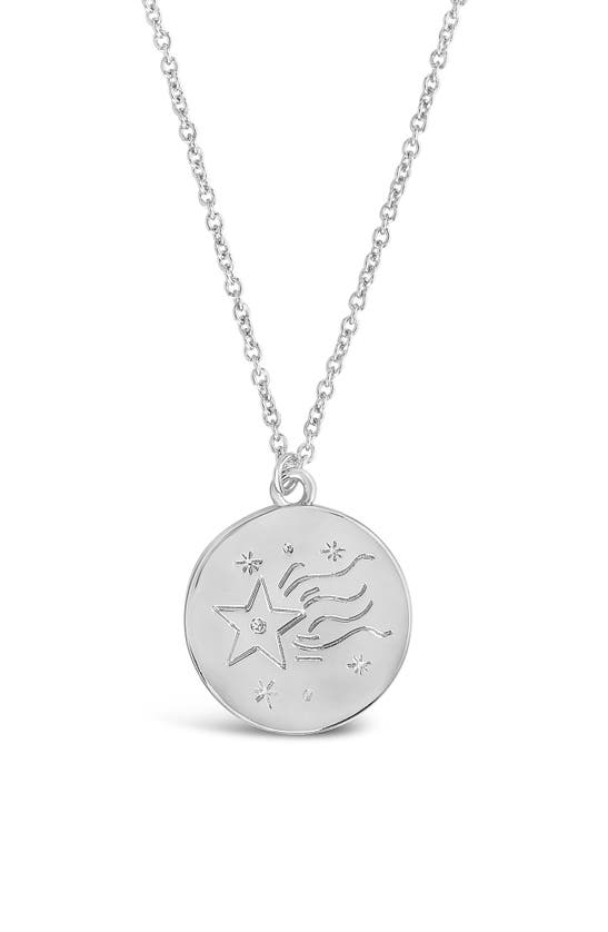 Sterling Forever Shooting Star Pendant Necklace In Silver