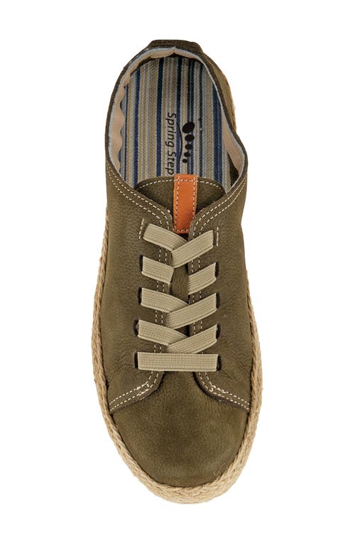 Spring Step Eloya Espadrille Sneaker In Olive Nubuck