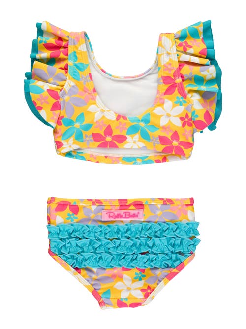 Shop Rufflebutts Girls Upf50+ Butterfly Tankini In Endless Summer Floral