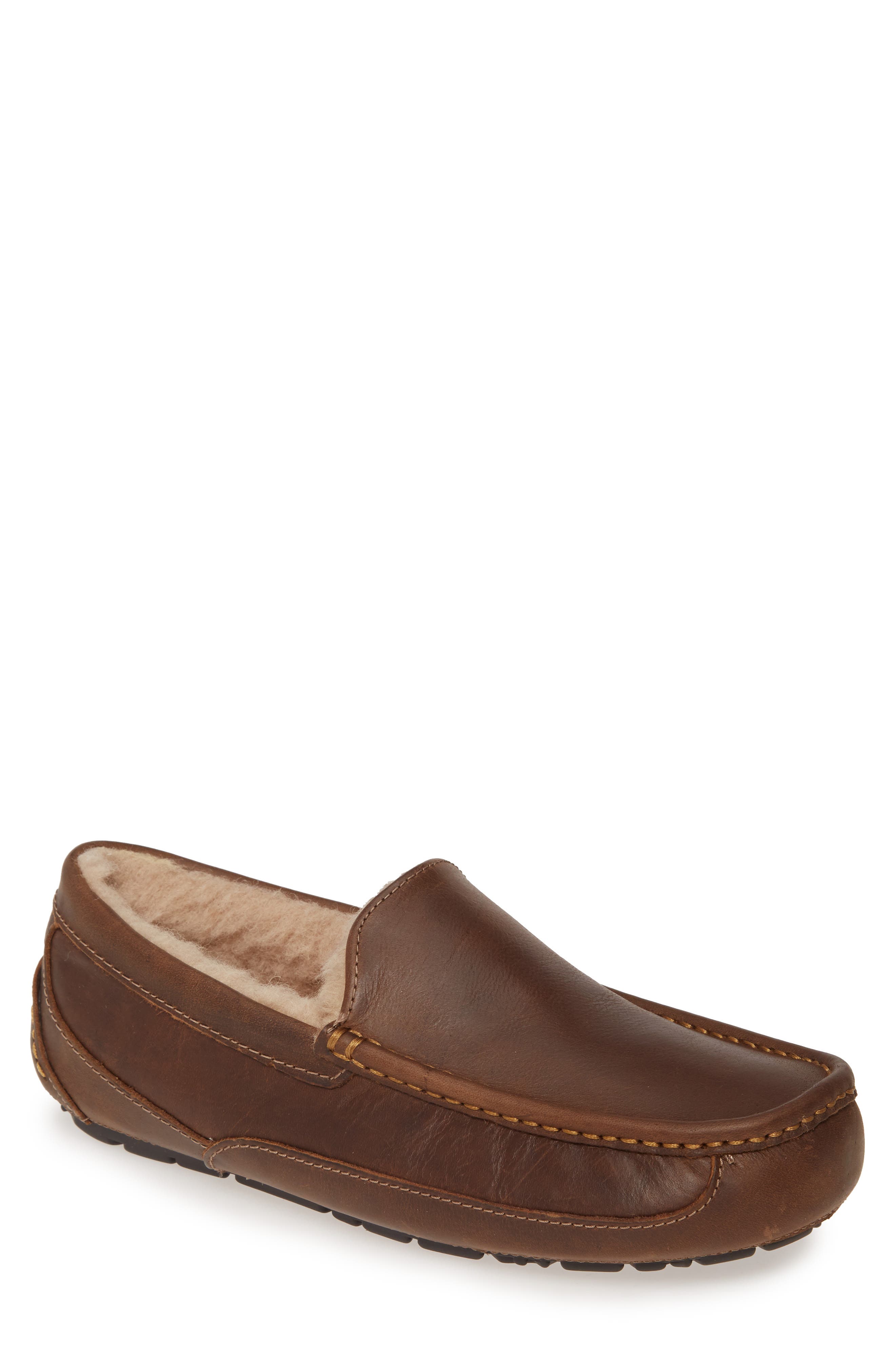 UGG® Ascot Leather Slipper (Men) | Nordstrom