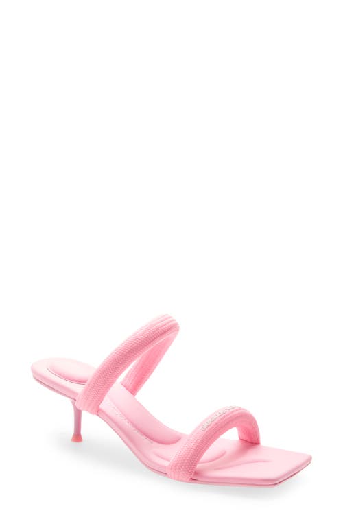 Alexander Wang Julie Padded Slide Sandal in Neon Bubblegum