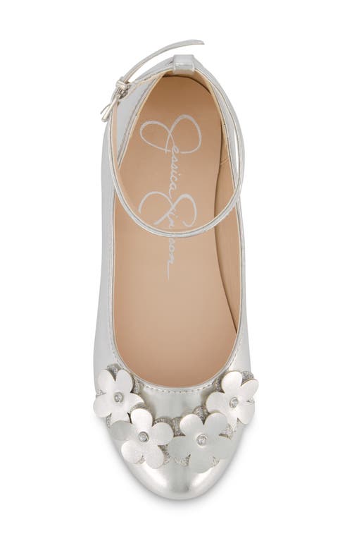 JESSICA SIMPSON JESSICA SIMPSON KIDS' AMY PETAL ANKLE STRAP FLAT