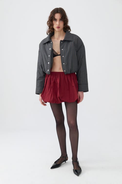 NOCTURNE NOCTURNE STRIPED PADDED SHOULDER JACKET