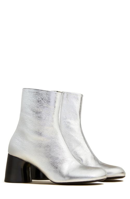 Khaite Admiral Metallic Ankle Boot in Silver