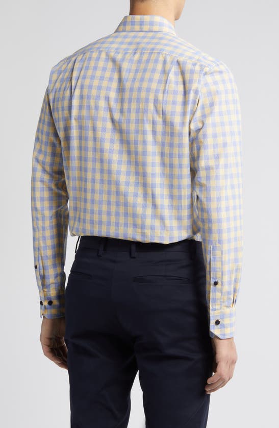 Shop Scott Barber Microdobby Glen Plaid Button-up Shirt In Flax