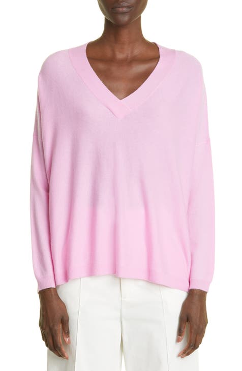 Women's Pink Cashmere Sweaters - Encycloall