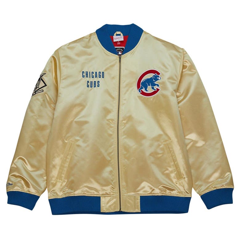Shop Mitchell & Ness Gold Chicago Cubs Og 2.0 Lightweight Satin Full-zip Jacket