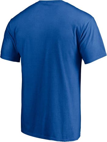 Men's Fanatics Branded Royal Chicago Cubs Weathered Official Logo Tri-Blend T-Shirt