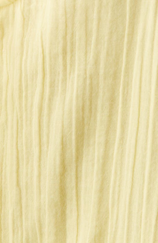 Shop Nasty Gal Cutout Cotton Gauze Halter Minidress In Lemon