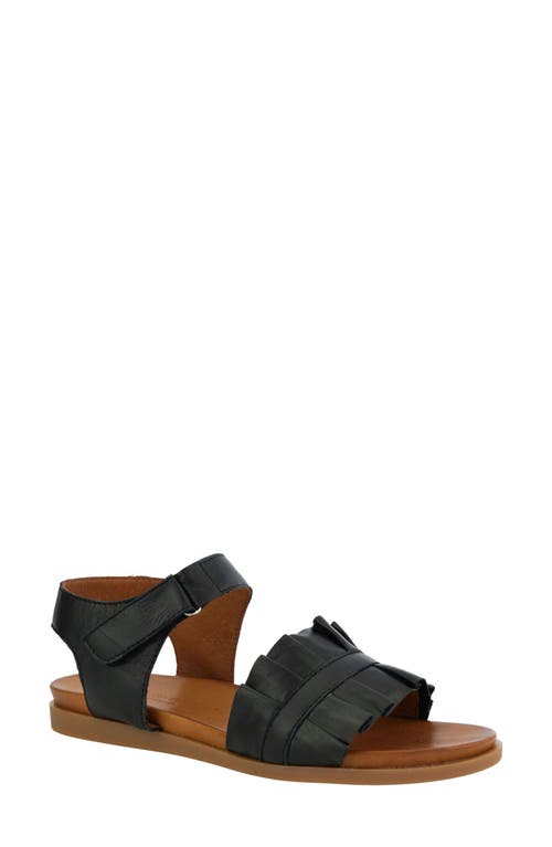 Diona Ankle Strap Sandal in Black