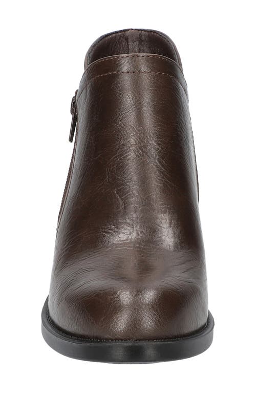 Easy Street Women's Morgana Block Heel Ankle Boots In Brown