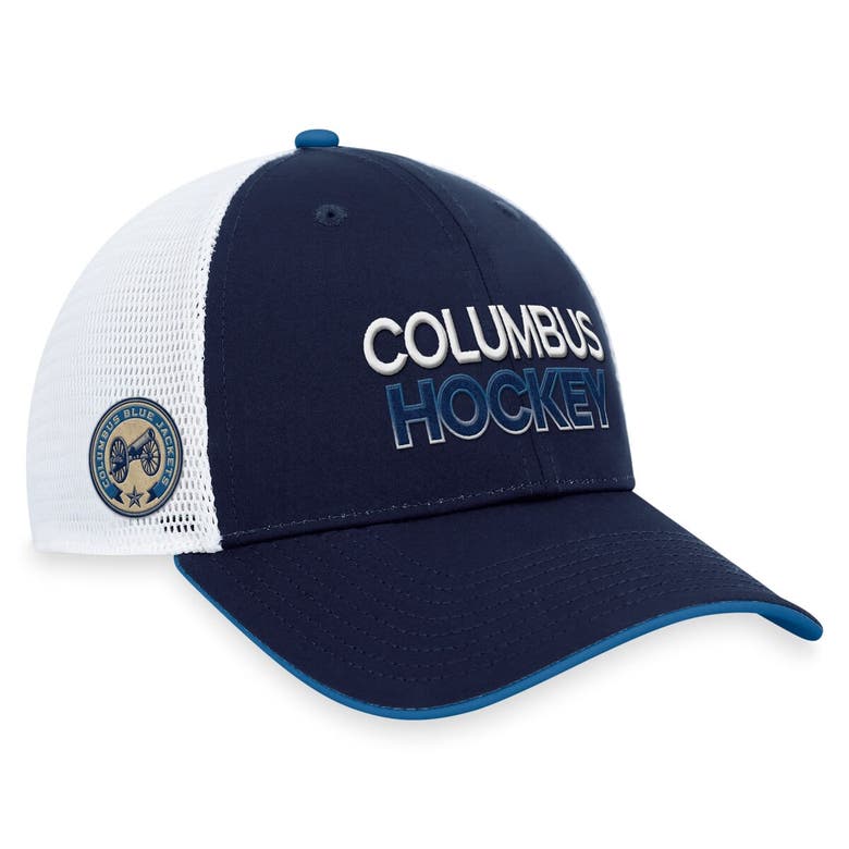 Shop Fanatics Branded Navy Columbus Blue Jackets Authentic Pro Alternate Jersey Trucker Adjustable Hat