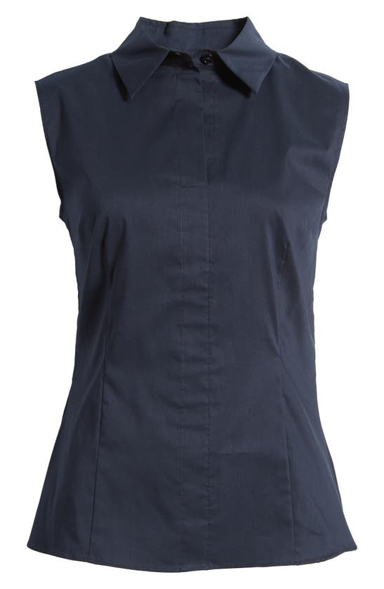 Shop Hugo Boss Boss Sleeveless Top In Sky Captain