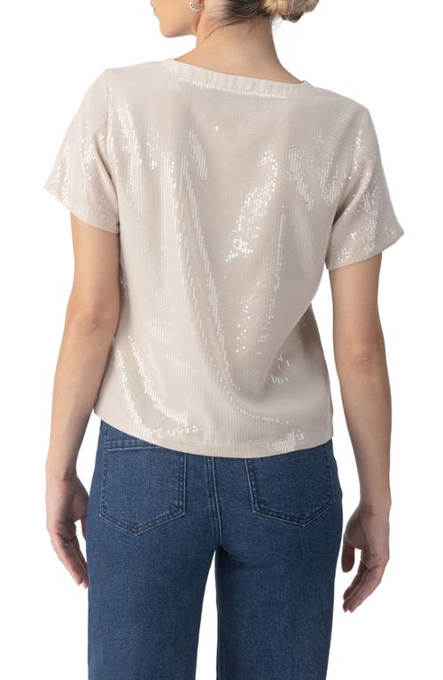 Shop Sanctuary Perfect Sequin Top In Frosted Almond