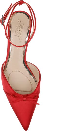 Talasia Ankle Strap Pointed Toe Kitten Heel Pump