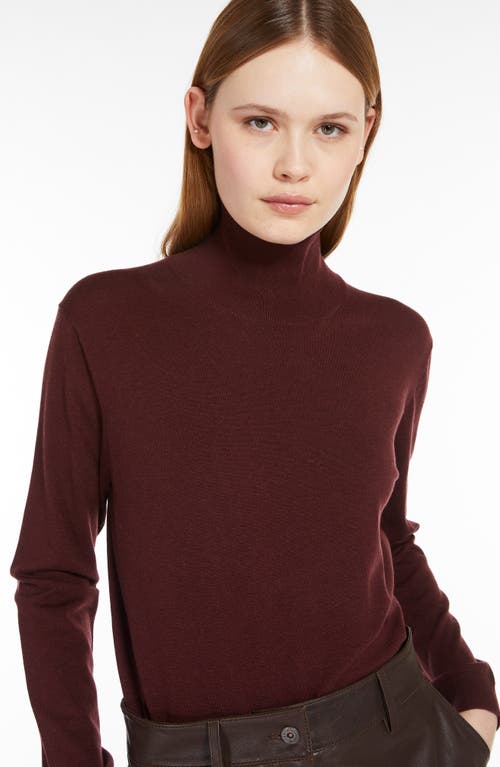 Shop Max Mara Weekend  Kiku Turtleneck Sweater In Wine Coloured