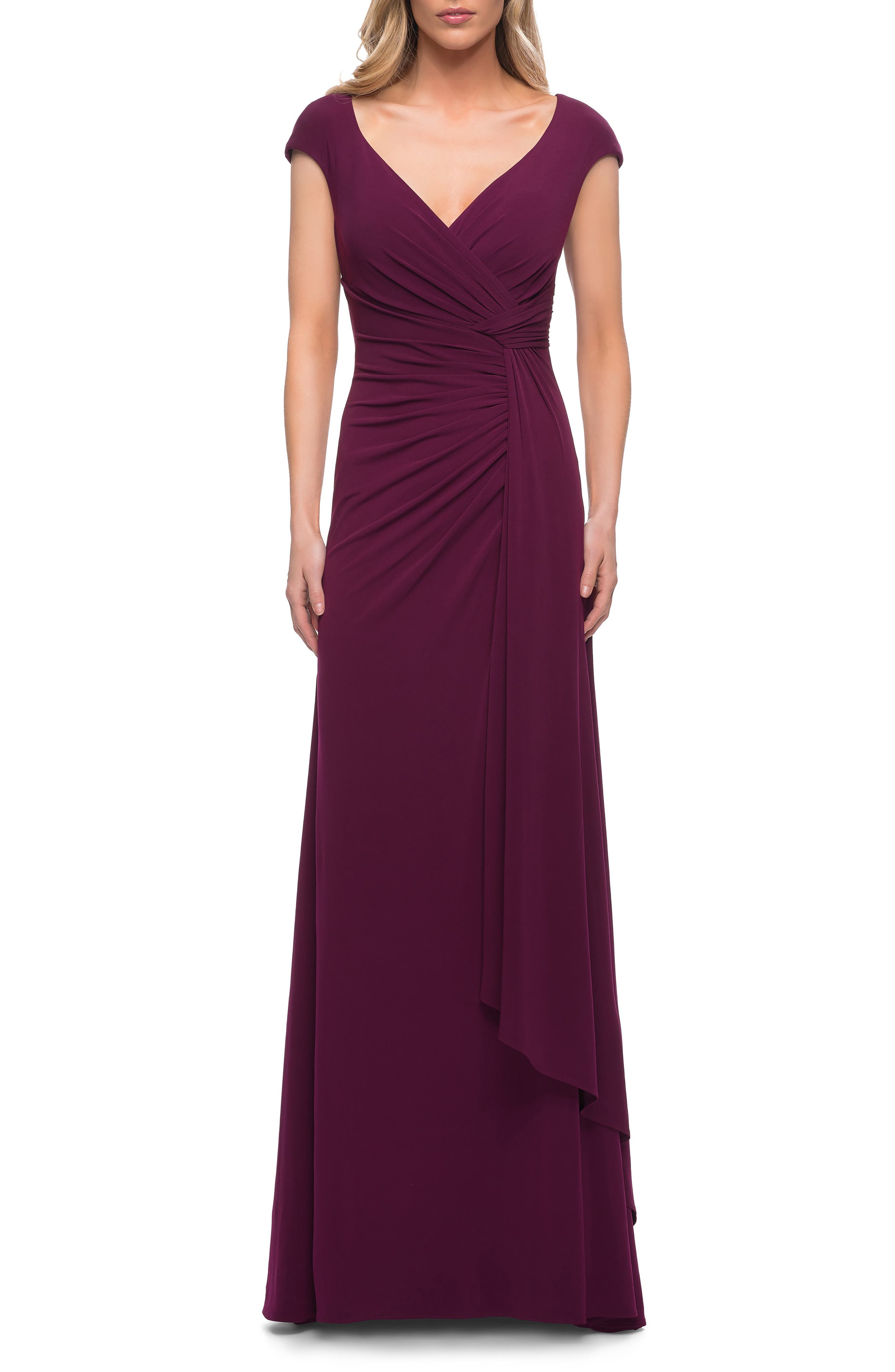 women's plus size burgundy dress