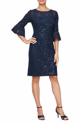 Alex Evenings Bell Sleeve Sheath Cocktail Dress Nordstrom