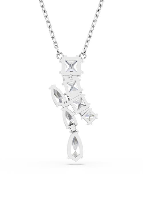 Swarovski Maxtrix Pendant Necklace In Silver