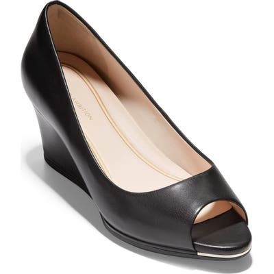 Cole Haan Grand Ambition Peep Toe Wedge Pump