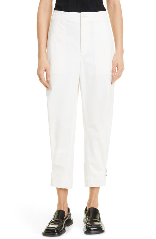 Proenza Schouler White Label Kay Stretch-cotton Twill Tapered Pants In Off White