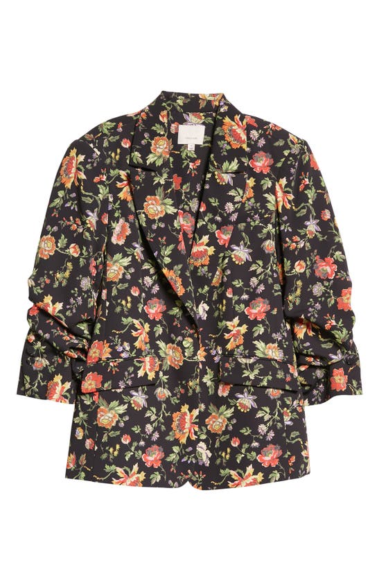 Shop Cinq À Sept Kylie Provence Floral Jacket In Black Multi