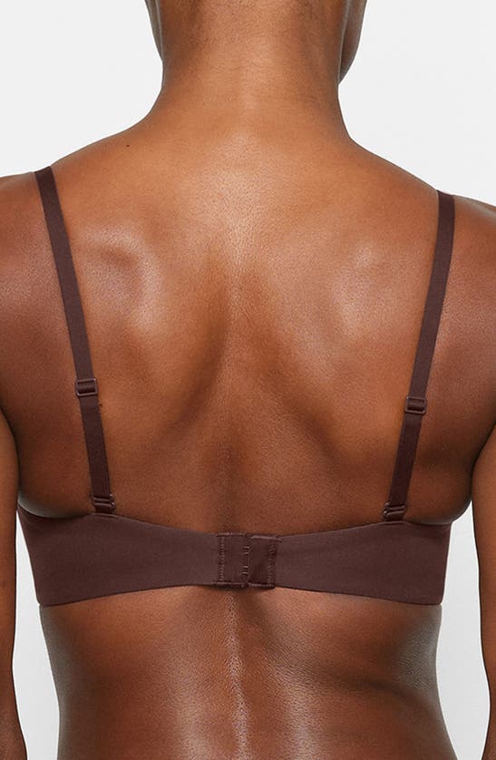 Shop Skims Fits Everybody Push-up Demi Bra In Cocoa