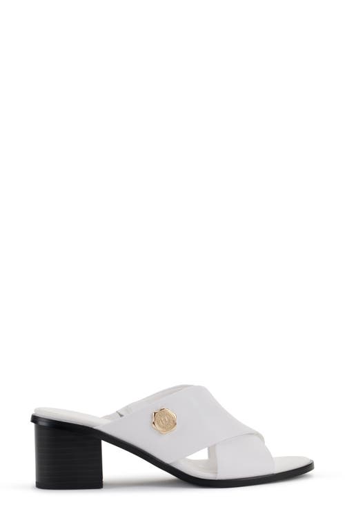 Shop Karl Lagerfeld Paris Henryk Criscross Slide Sandal In Bright White