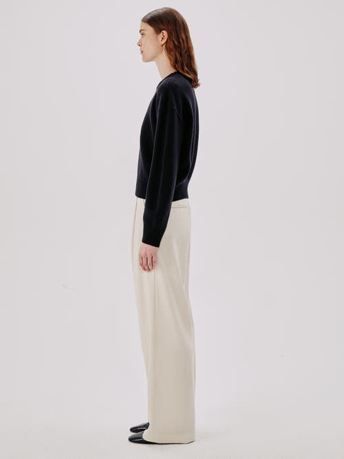 Another Tomorrow Cashmere Knit Sweatshirt In Black