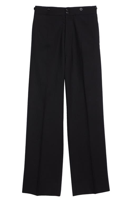 Shop Maison Margiela High Waist Wool Trousers In Black